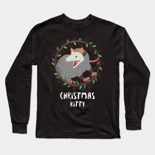 Christmas Kitty Possum Long Sleeve T-Shirt